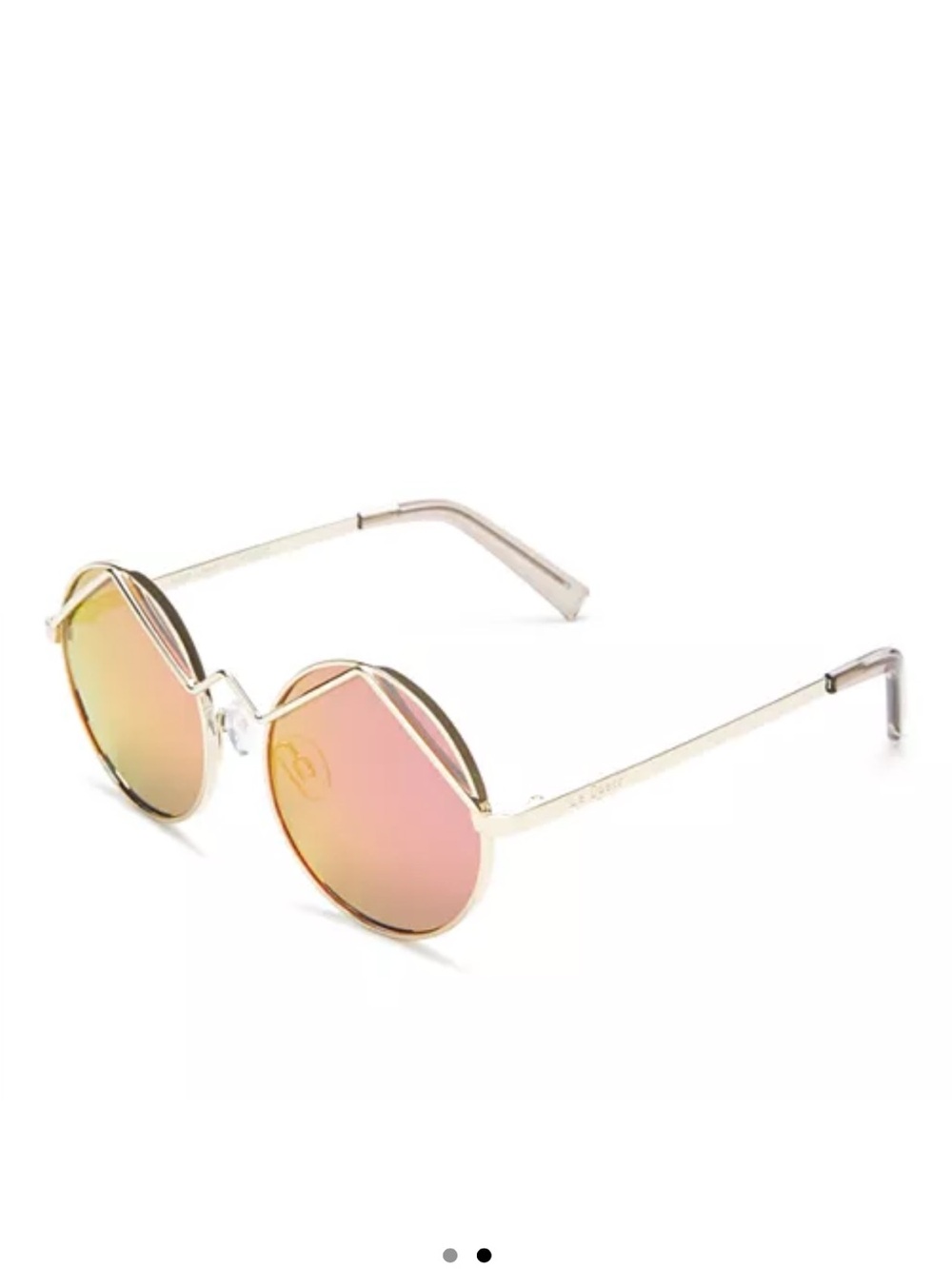 Le Specs Women's Wild Child Mirrored Round Sunglasses, 50mm